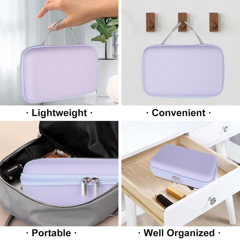 SMYV Water Flosser Travel Case, Portable Dental Oral Irrigator Travel Organizer, Hard Eva Storage Bag for Flosser, Electric Toothbrush, Toothpaset and Irrigator Accessories (Case Only) - Purple - Image 5